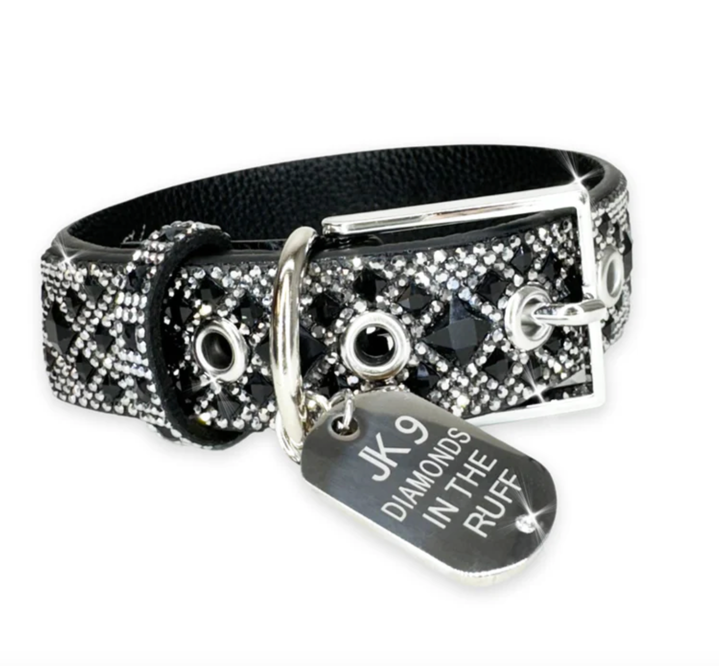 JK Diamonds in the Ruff Dog Collar Medium