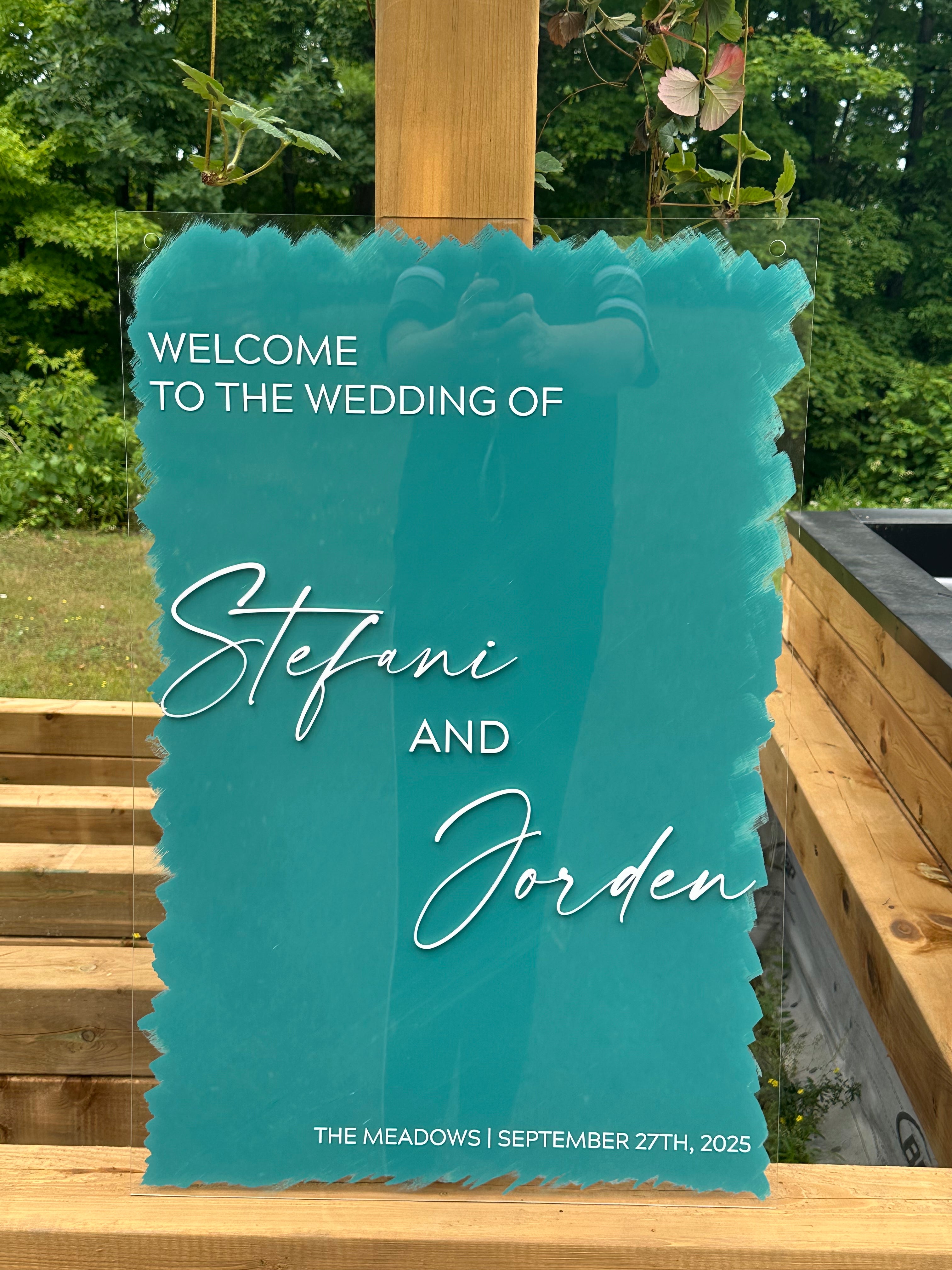 💎 Stefani Design — Custom Acrylic Wedding Welcome Sign