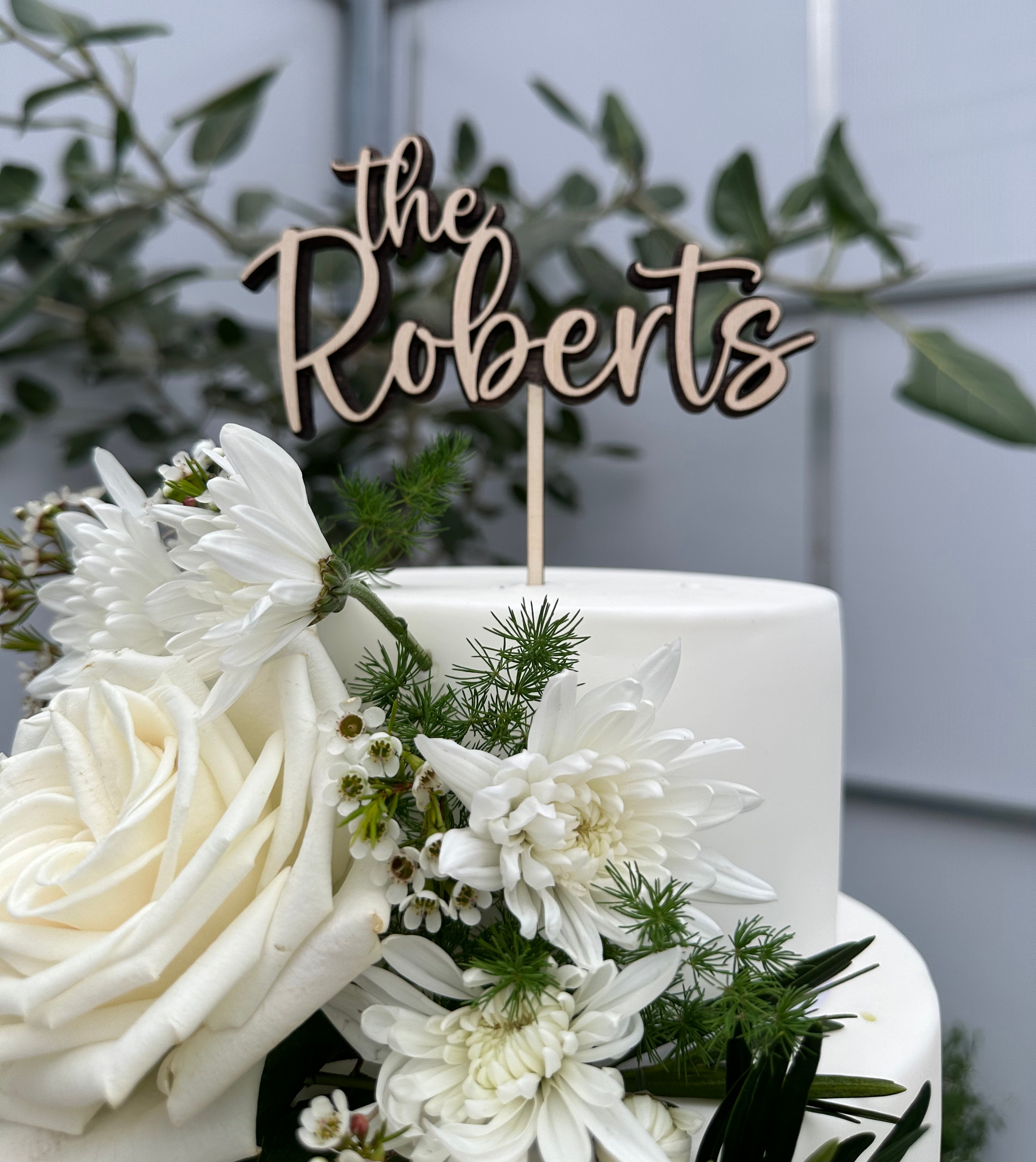 The New Last Name Caketop, Wedding or Anniversary Caketopper