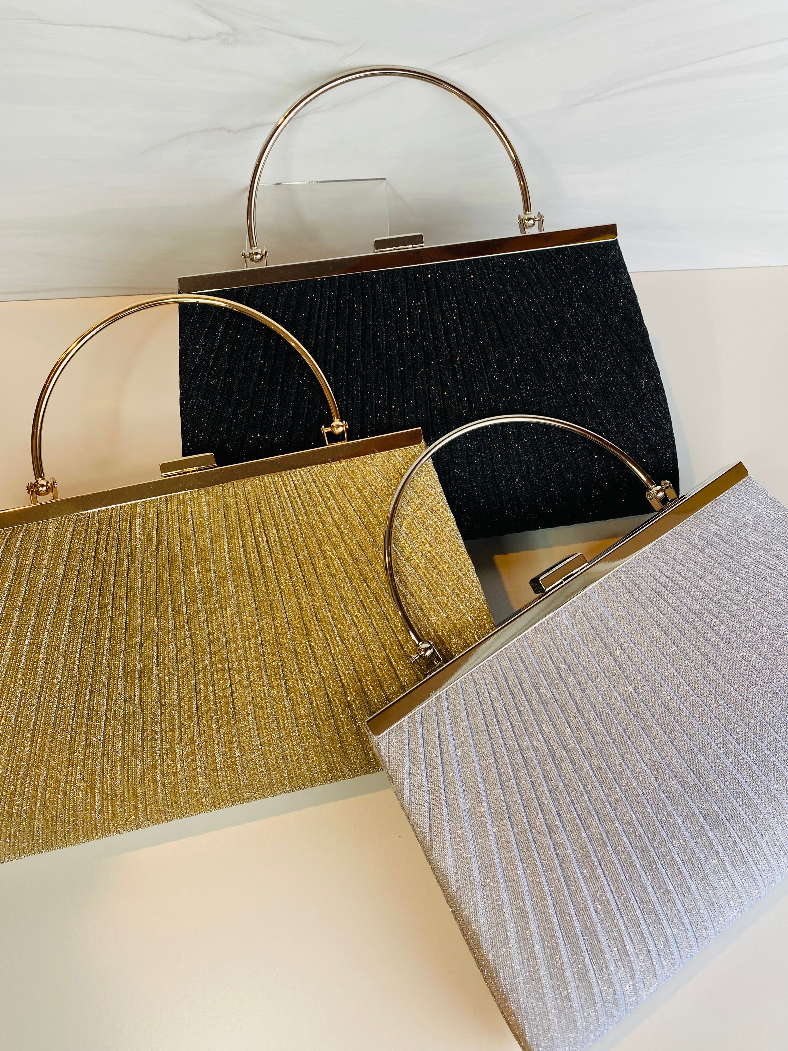 Evening Clutch with Half Moon Handle