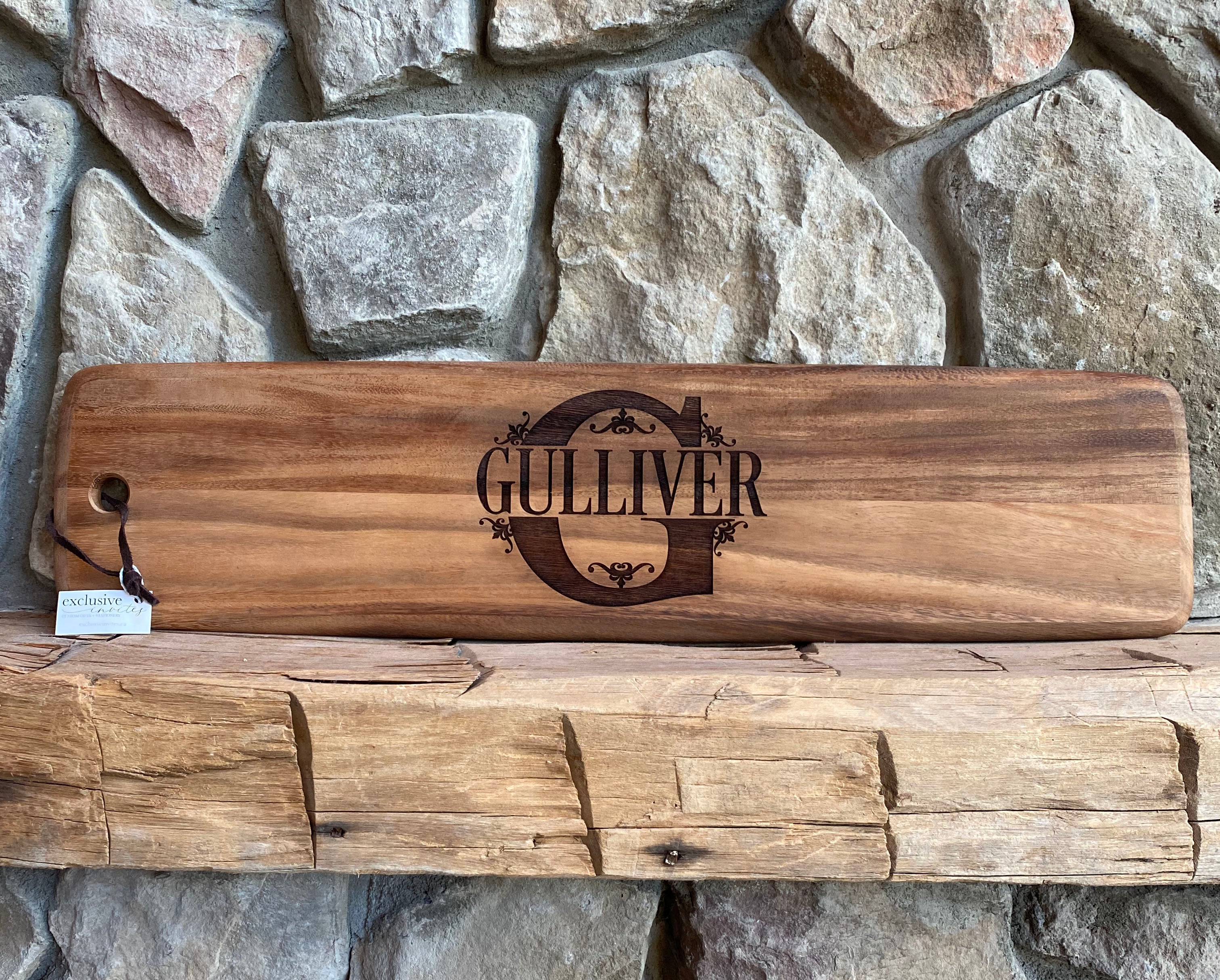 Engraveable or Blank Charcuterie Board Long 26"x6"
