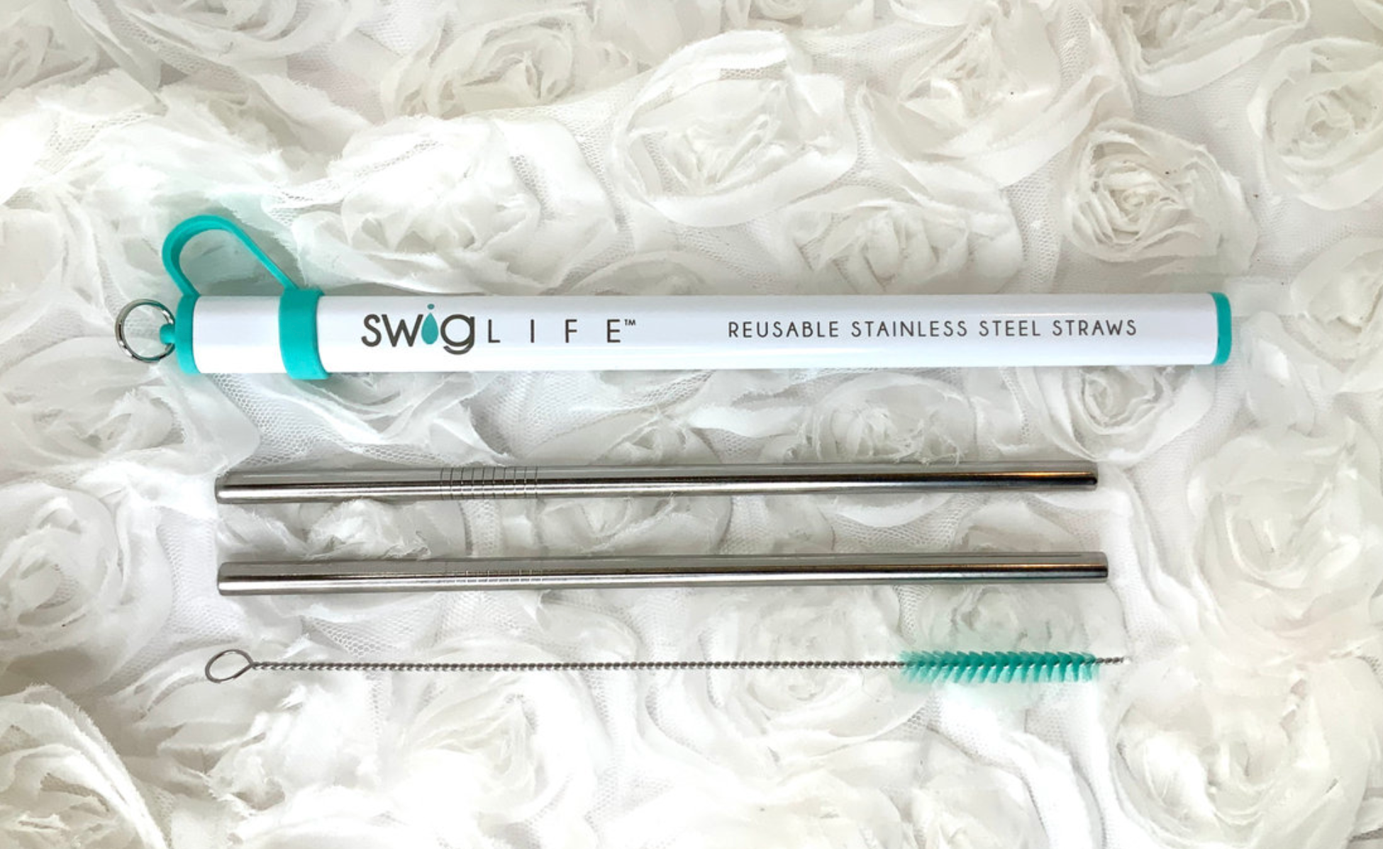 Swig Life Reusable Stainless Steel Straw Set of 2
