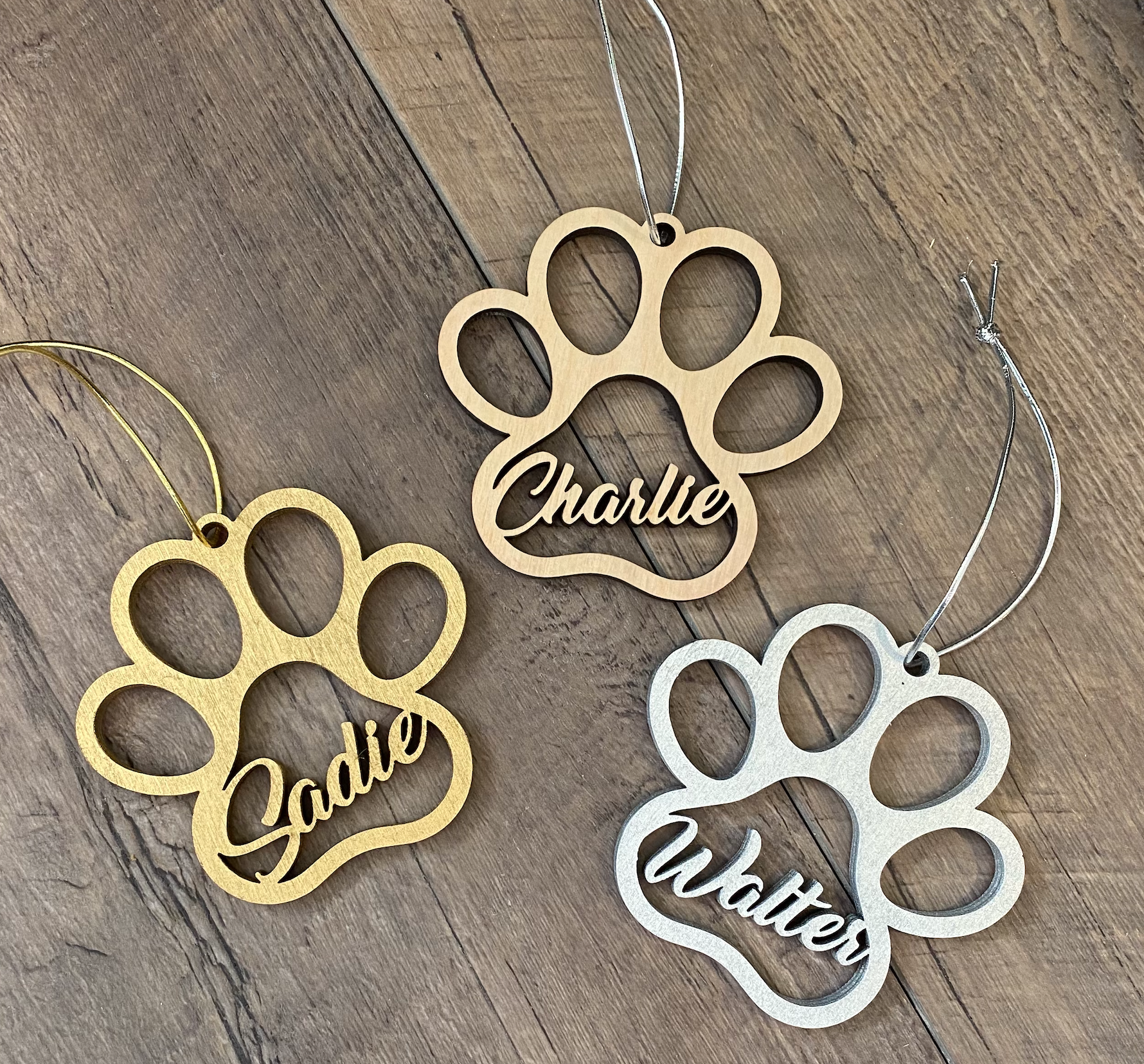 Custom Dog Paw Ornament