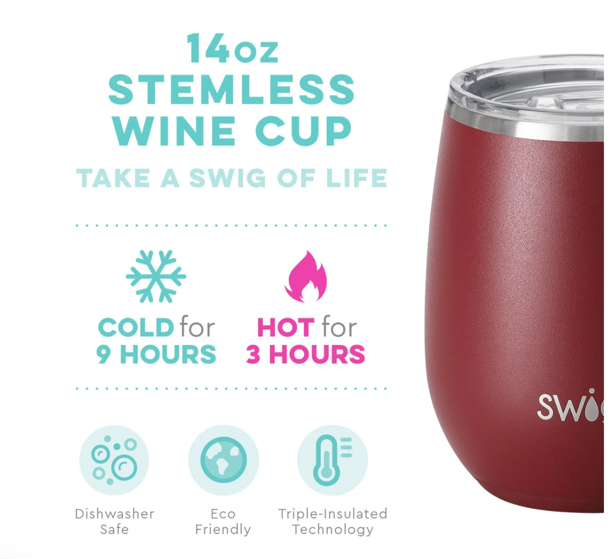 SWIG 14oz Insulated Wine Cup