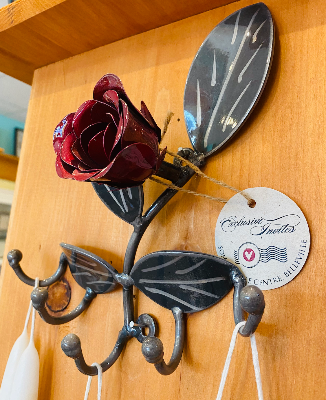Metal Rose 4 Hook